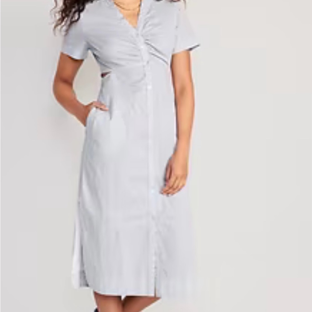 🧋Striped Short Sleeve Maxi Dress with Cutouts🧋3/$22